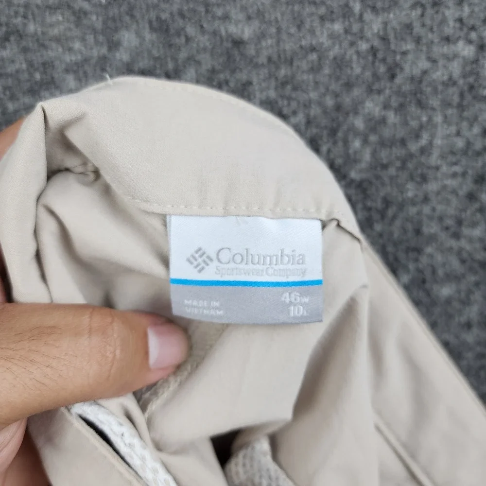 Columbia PFG Fishing Shorts Mens 46 Beige FS4602 Stretch Quick Dry Performance